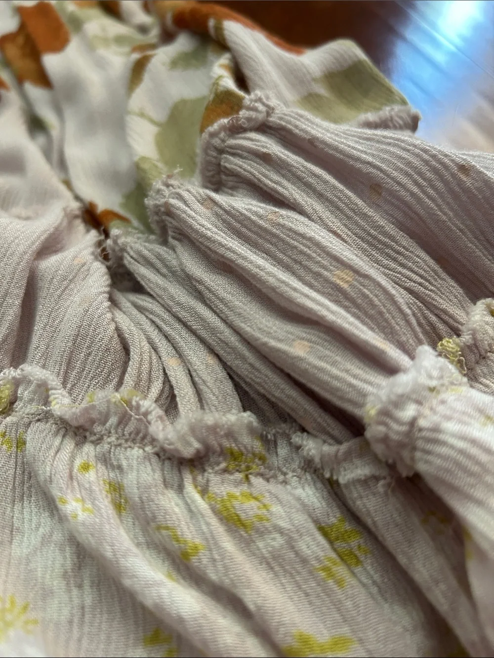 Free People Bare It All Maxi Bohemian Dress in Pale Lavender and Orange, Size S - Picture 11 of 12